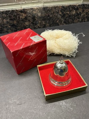 Vintage Reed & Barton 1985 Sterling Silver Christmas Holiday Bell with Box NICE - Image 1 of 4