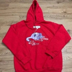 Toy Machine Red Hoodie Alien Bummer size Small VTG Y2K SKATEBOARDING JNCO - Picture 1 of 6