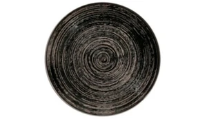 Set of Four (4) ~ Mainstays ~ 10.5" Dia ~ Black Swirl Stoneware Dinner Plate ~ 2 - Picture 1 of 7
