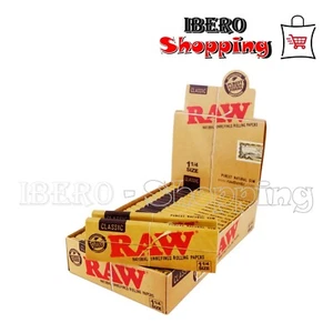PAPEL RAW CLASSIC 1 1/4, CAJA 24 LIBRITOS. ROLLING PAPER 78MM - Imagen 1 de 1
