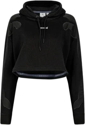 Puma Cropped Hoodie X Koche Womens Black Casual Outerwear 53598601 SZ.M NWT$165 - Image 1 of 4