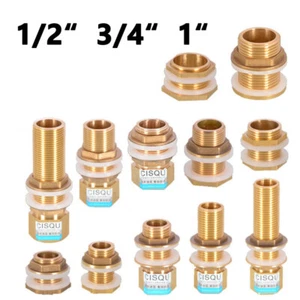 Bulkhead Fitting Female Male Water Bulkhead Tank Connector 1/2“ 3/4“ 1“ - Picture 1 of 17