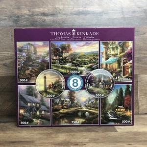 Thomas Kinkade Collector’s Edition ‘Cottage’ 8 in 1 Jigsaw Puzzles Ceaco - Picture 1 of 4