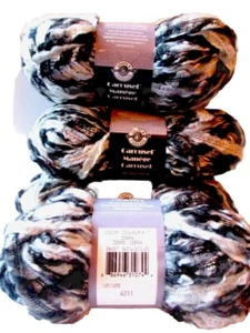 Zebra Carousel Lot of 4 skeins Loops & Threads Black Gray Variegated Yarn - Picture 1 of 3