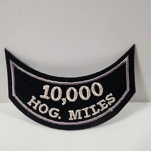 HARLEY DAVIDSON OWNERS GROUP HOG 10,000 MILEAGE MILES VEST JACKET PATCH NEW - Picture 1 of 3