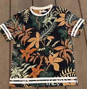 Topman Floral Print Shirt Short Sleeve Tee Mens T-Shirt Size Large - Picture 1 of 11