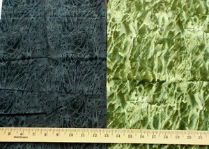 Tela artesanal de edredón TEXTURE SCAPES SSI verdes montañas campos negro y gris 1,5 yardas - Imagen 1 de 1