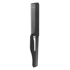 Juego de peine de pelo portátil de 3 piezas plegable para viajes hombres mujeres negro - Imagen 1 de 12