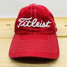 USED Titleist Foot Joy ProV1 Adjustable Cap Hat Red Cotton