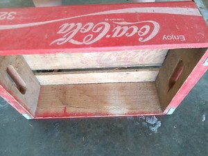 Vintage Enjoy Coca-Cola Red Wood Crate Wooden Carrier