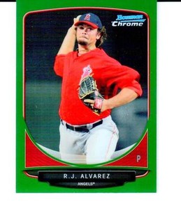 2013 Bowman Chrome Prospects Green Refractors # BCP170 R.J. Alvarez Angels