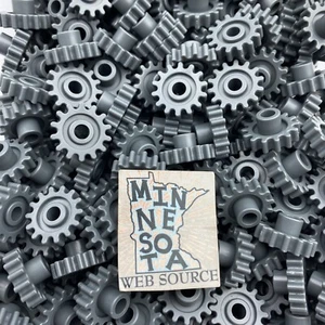 50 NEW Knex Small 1" Grey Gears Push On - K'nex Gray Tiny Bulk Replacement Parts - Picture 1 of 4
