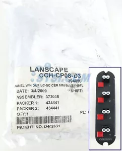 Corning CCH-CP08-D3 Pannello Fibra Ottica, 3 Adattatori LC Duplex OM2 MM 50um ~STSI - Foto 1 di 4