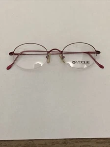 NOS Italian Vogue VO 3246 484 Pink Half Rim Metal Flex Frame Glasses 48-20-140 - Picture 1 of 10
