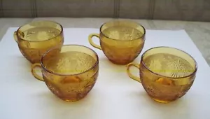 Tazas de café ámbar Tiara - Vidrio Indiana - Juego de 4 - ¡HAZ OFERTA! - Imagen 1 de 1