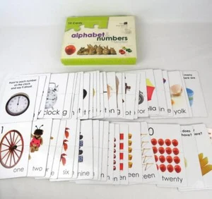 School Alphabet & Numbers 52 Cards Kids Ages 3+ Simple Puzzles by Spice Box - Picture 1 of 11