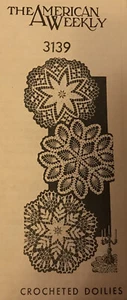 3139 AW Vintage DOILY MAIL ORDER Pattern To Crochet (Reproduction) - Picture 1 of 2