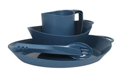 Lifeventure Ellipse 4 Piece Camping Tableware Set - BPA Free Navy - Image 1 of 4