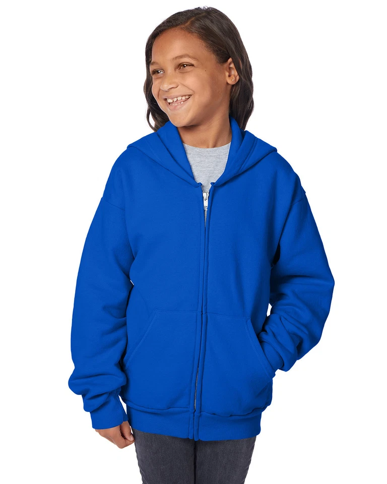 Sudadera con capucha Hanes Youth EcoSmart cremallera completa - P480 Foto 1 de 1