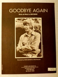 Partitura musical de John Denver ""Goodbye Again"" © 1972 - Imagen 1 de 2