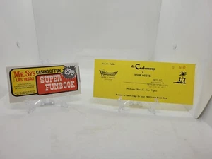 Lote efímero folleto cupones libros divertidos de casino antiguo de Las Vegas años 70 - Imagen 1 de 6