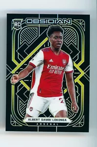 2021-22 Albert Sambi Lokonga Panini Ossidiana Giallo Arsenal Rookie Card 1/10 - Foto 1 di 3