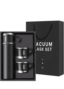Thermo 500ml/17oz Vacuum Insulated Bottle with 3 Cup For Hot And Cold Drinks - Picture 1 of 4