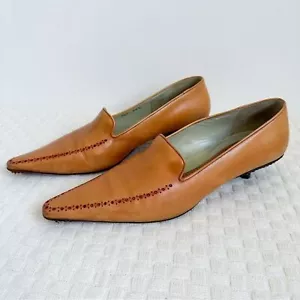 Santoni Made in Italy Leather Loafers Womens Size 9 - Picture 1 of 13