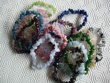 rare set gem chip bracelets x 15 ideal for a present  (U.K. seller since 2003)