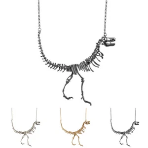 Collar dije colgante esqueleto gótico dinosaurio dragón hueso cadena de aleación joyería - Imagen 1 de 15