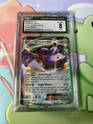 Pokémon XY Fates Collide Genesect EX 64/124 CGC 8.0 Miscut Error - Image 1 of 2