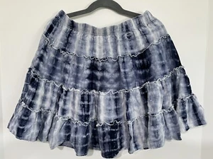 Girls Kidpik Blue Tie Dye Ruffle Skirt With Elastic Waist Size Medium (10) - Picture 1 of 2