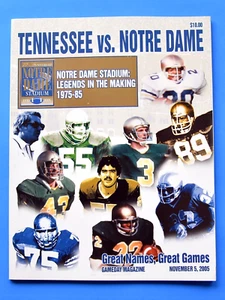 Notre Dame Fighting Irish 2005. Programma calcio Tennessees. POSTER. Joe Montana - Foto 1 di 10