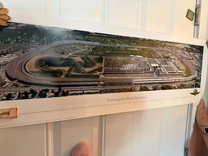 Poster gara Indianapolis Motor Speedway 500 pista merchandise 40"X14" PANORAMICO - Foto 1 di 5