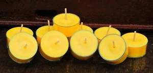 10 un. 120 horas/paquete de velas ligeras de té de soja verde ecológico amarillo con aroma amarillo - Imagen 1 de 12