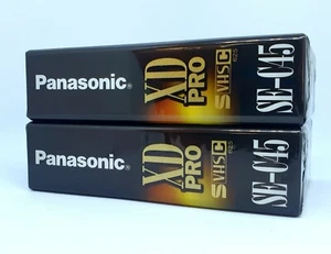 Panasonic XD Pro SE-C45 Super VHS Compact Videocassette x 2 Brand New Unopened - Picture 1 of 5