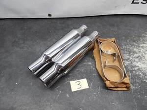 Chopper Bobber Triumph Norton BSA Honda Shorty Exhaust Mufflers #3 2621 - Picture 1 of 9