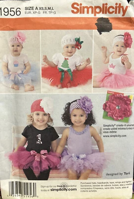 Simplicity Sewing Pattern 1956 Babe Tutu Appliques Costume Size XS-L Uncut - Image 1 of 2