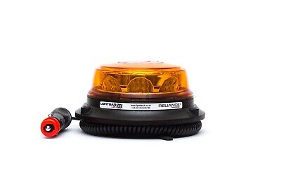 Low Profile Magnetic Mount R65 Rotating Flashing Amber LED Strobe Beacon • 33.48€