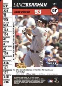 2005 Topps Pack Wars Baseball Card #131 Lance Berkman
