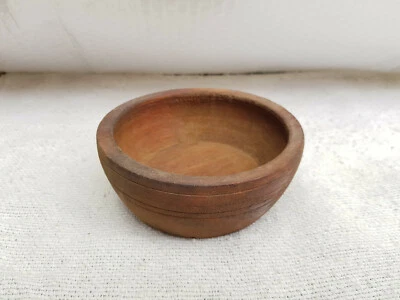 Salada de madeira vintage primitiva feita à mão não usada decorativa colecionável W612 - Imagem 1 de 4