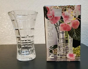 Jarrón Mikasa Crystal Bud 4 3/4" patrón monarquía #VZ006/612 hecho en Japón - Imagen 1 de 7