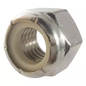 1-8 Nylon Lock Nut Stainless Steel 18-8 Elastic Insert Hex Nuts Qty 100 - Picture 1 of 5