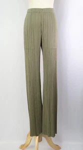 PLEATS PLEASE Beige Pants ISSEY MIYAKE 226 6451 - Picture 1 of 5