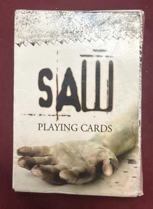 Tarjetas de juego de franquicia de películas de terror Saw raras difíciles de encontrar artículo promocional en muy buena condición envío rápido - Imagen 1 de 4