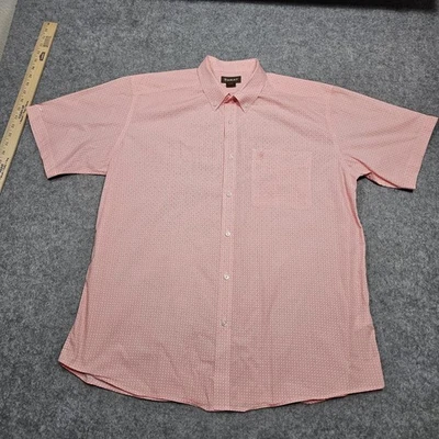 Ariat Short Sleeve Button Down Geometric Red Size XL Tall - Image 1 of 4