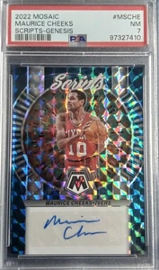 PSA 7 Maurice Cheeks 2022 Panini Mosaik Schriften GENESIS AUTOGRAMM POP 1/1 HOF SP - Bild 1 von 4