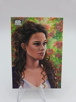 Topps Star Wars Galaxy Chrome Sketch Card By Ashley Marsh - Image 1 of 4
