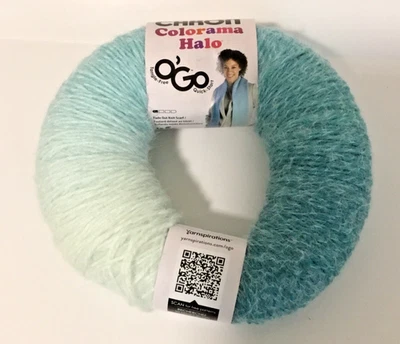CARON Colorama Halo O'Go Fade Out Yarn, Color #28003 Harbor Frost, Teal Blue - Image 1 of 2