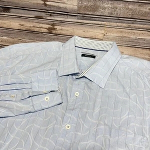 BUGATCHI Mens Light Blue Classic Fit Long Sleeve Button Up Shirt Size XL - Picture 1 of 7